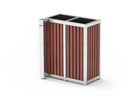 Poubelle Altus pour recyclage avec le cendrier Poubelle Altus pour recyclage avec le cendrier
