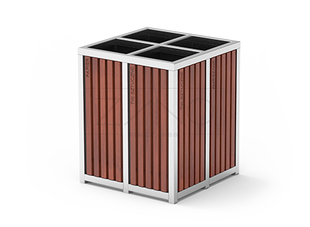 Poubelle Altus pour recyclage de quatre boites Poubelle Altus pour recyclage de quatre boites
