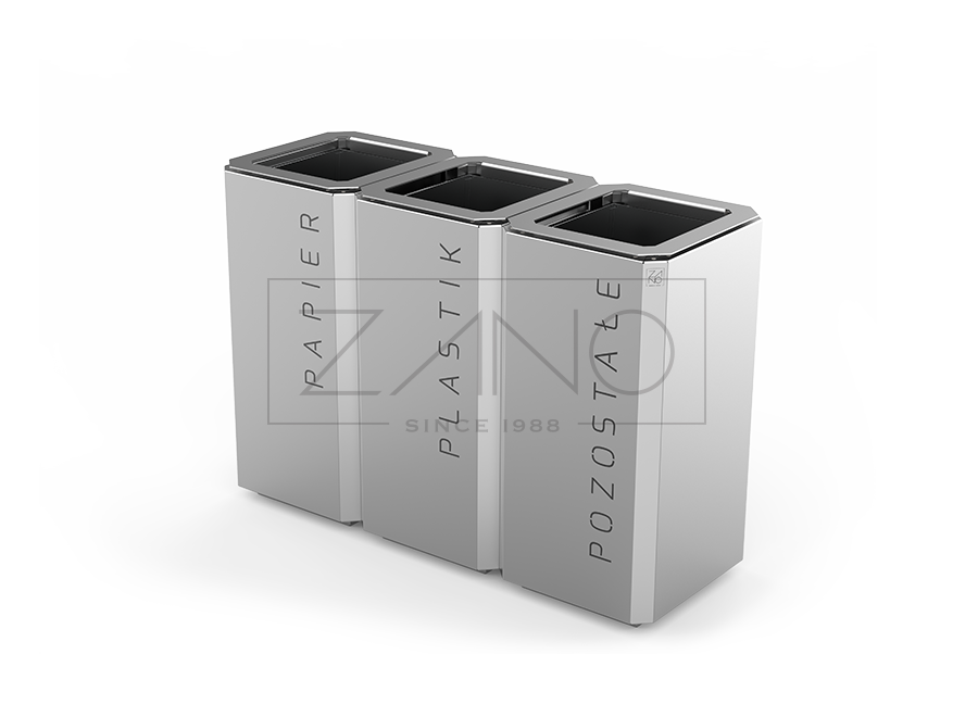 Poubelle de Recyclage Stilo 15.048 | Acier Inoxydable Poubelle de Recyclage Stilo 15.048 | Acier Inoxydable