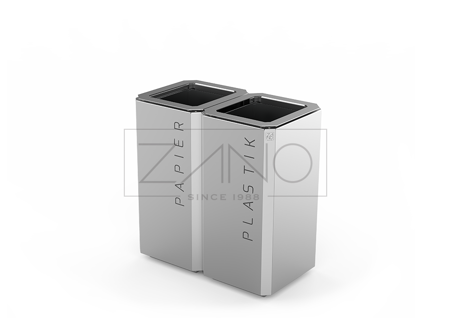 Poubelle de Recyclage Stilo 15.248 | Acier Inoxydable Poubelle de Recyclage Stilo 15.248 | Acier Inoxydable