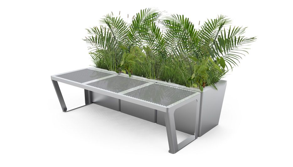 Banc Scandik en acier perforé Banc Scandik en acier perforé