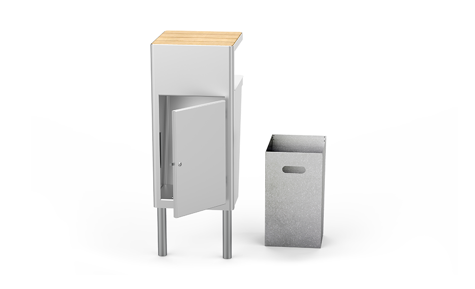 Poubelles Scandik | Retrait des inserts en acier galvanisé Poubelles Scandik | Retrait des inserts en acier galvanisé