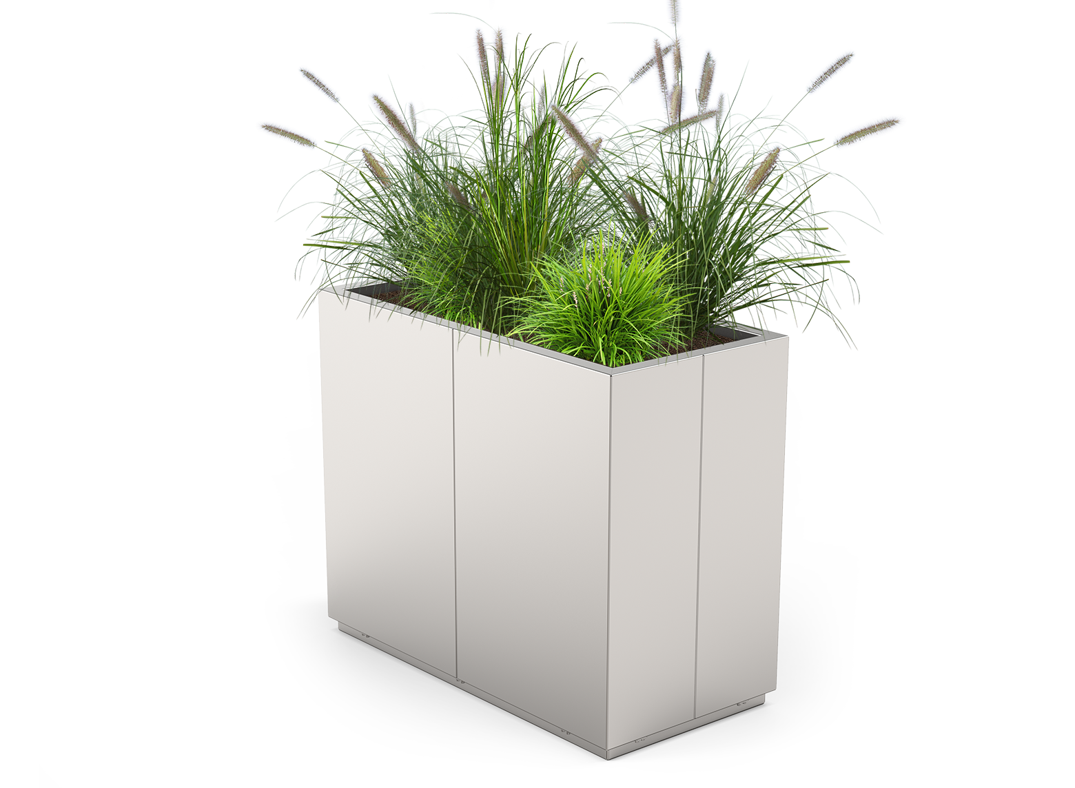 Pot de fleurs Quadro 06.176.M acier inoxydable Pot de fleurs Quadro 06.176.M acier inoxydable