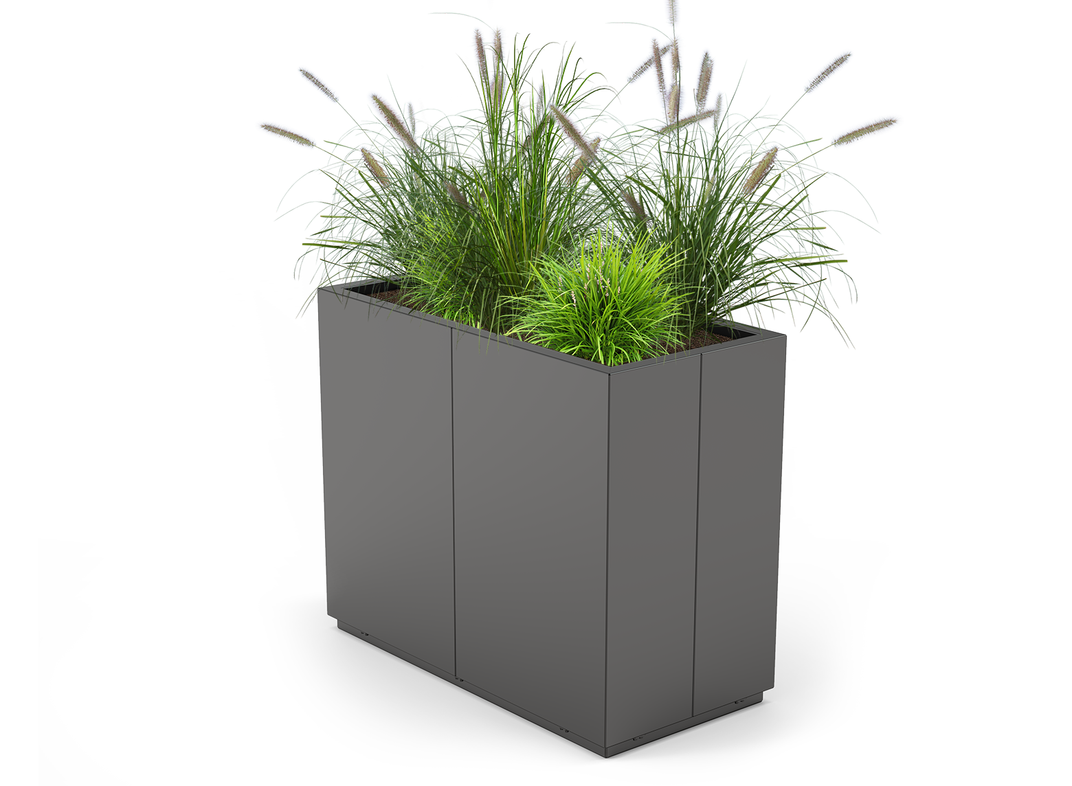 Pot de fleurs Quadro 06.176.M acier au carbone