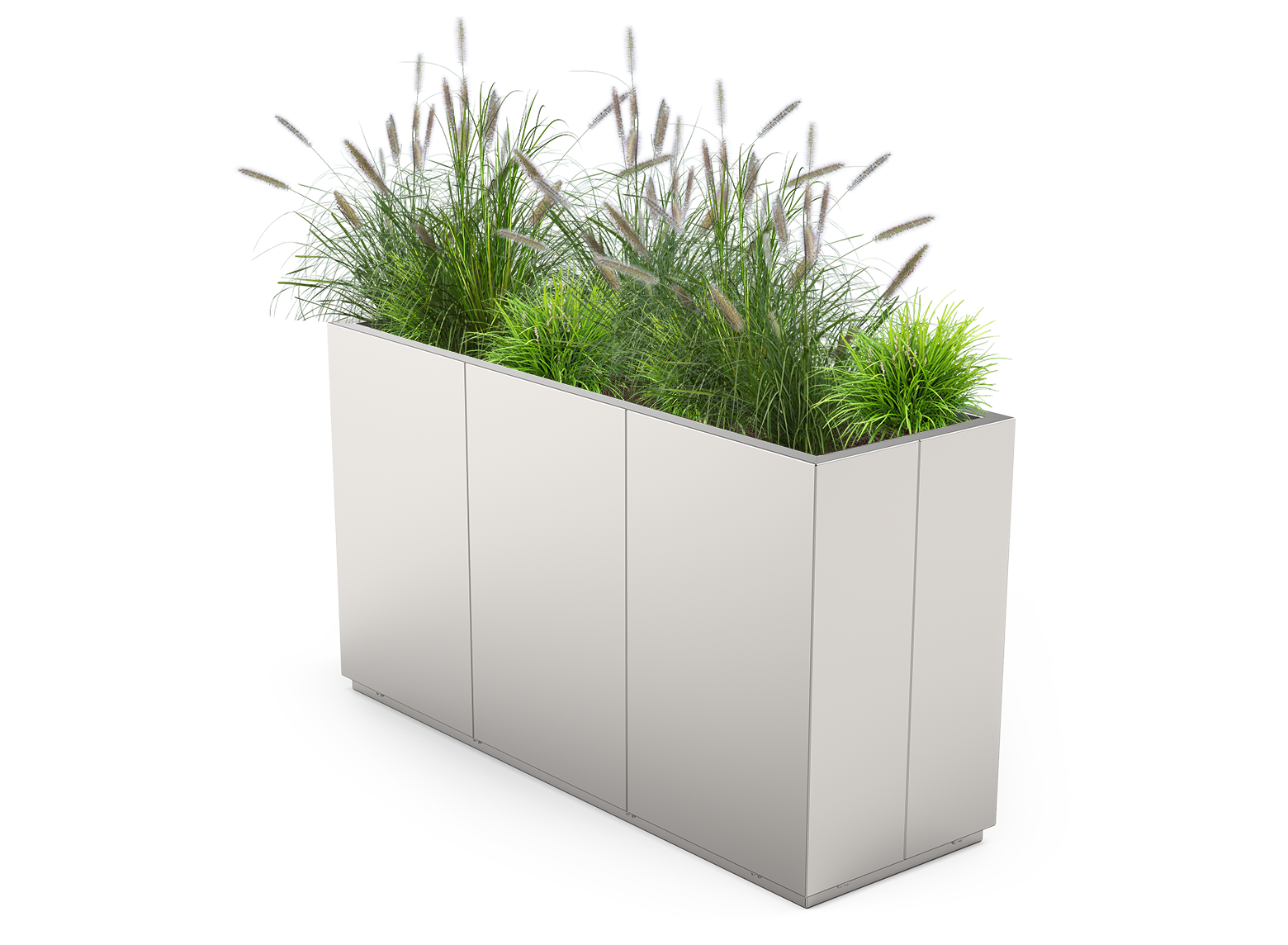 Pot de fleurs Quadro 06.176.L | acier inoxydable Pot de fleurs Quadro 06.176.L | acier inoxydable