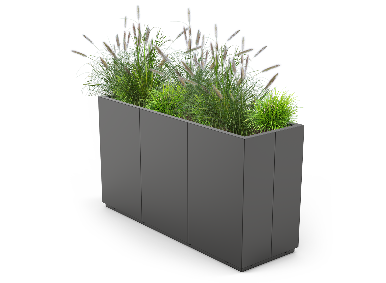 Pot de fleurs Quadro 06.176.L | acier carbone