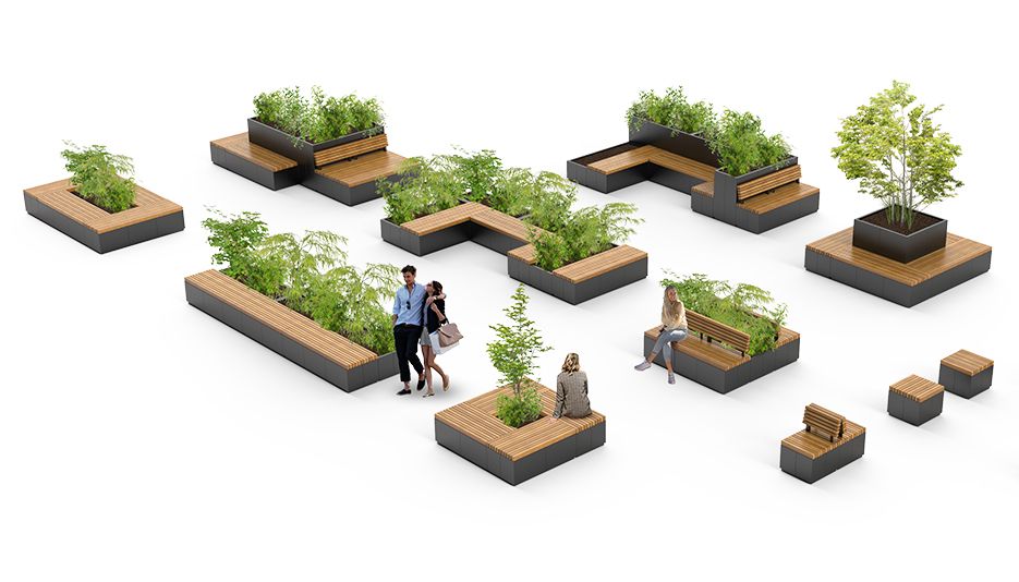 Ligne Quadro de ZANO mobilier urbain