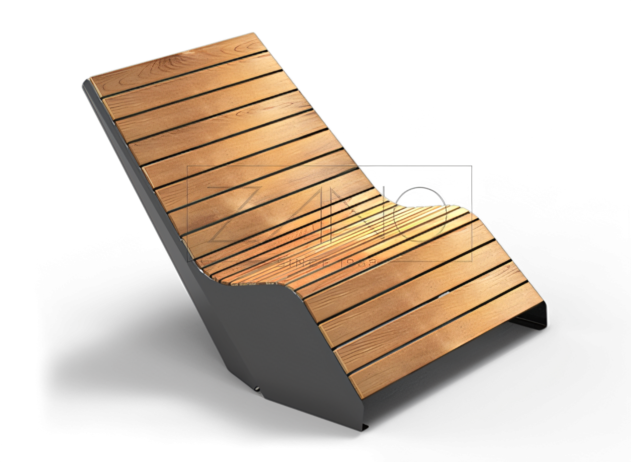 chaise urbaine Duo chaise longue pour espaces publics