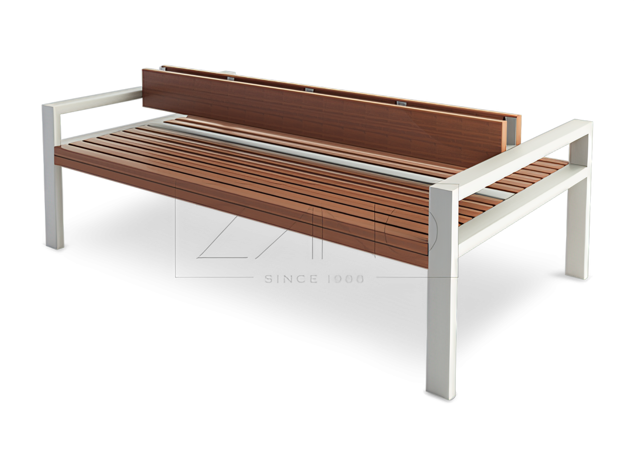 banc double face en inox Latis Mobilier urbain banc public