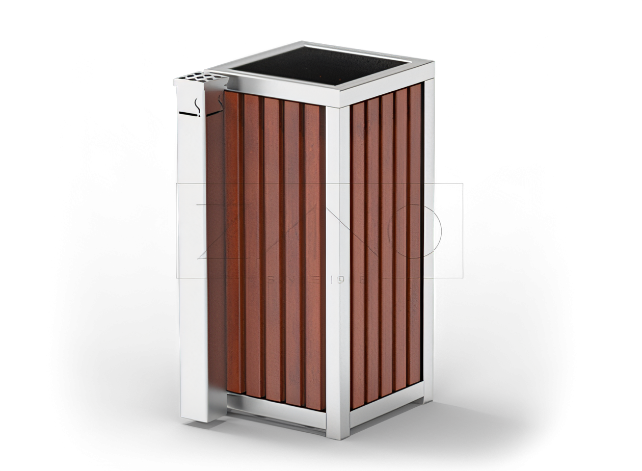 cendrier corbeille inox