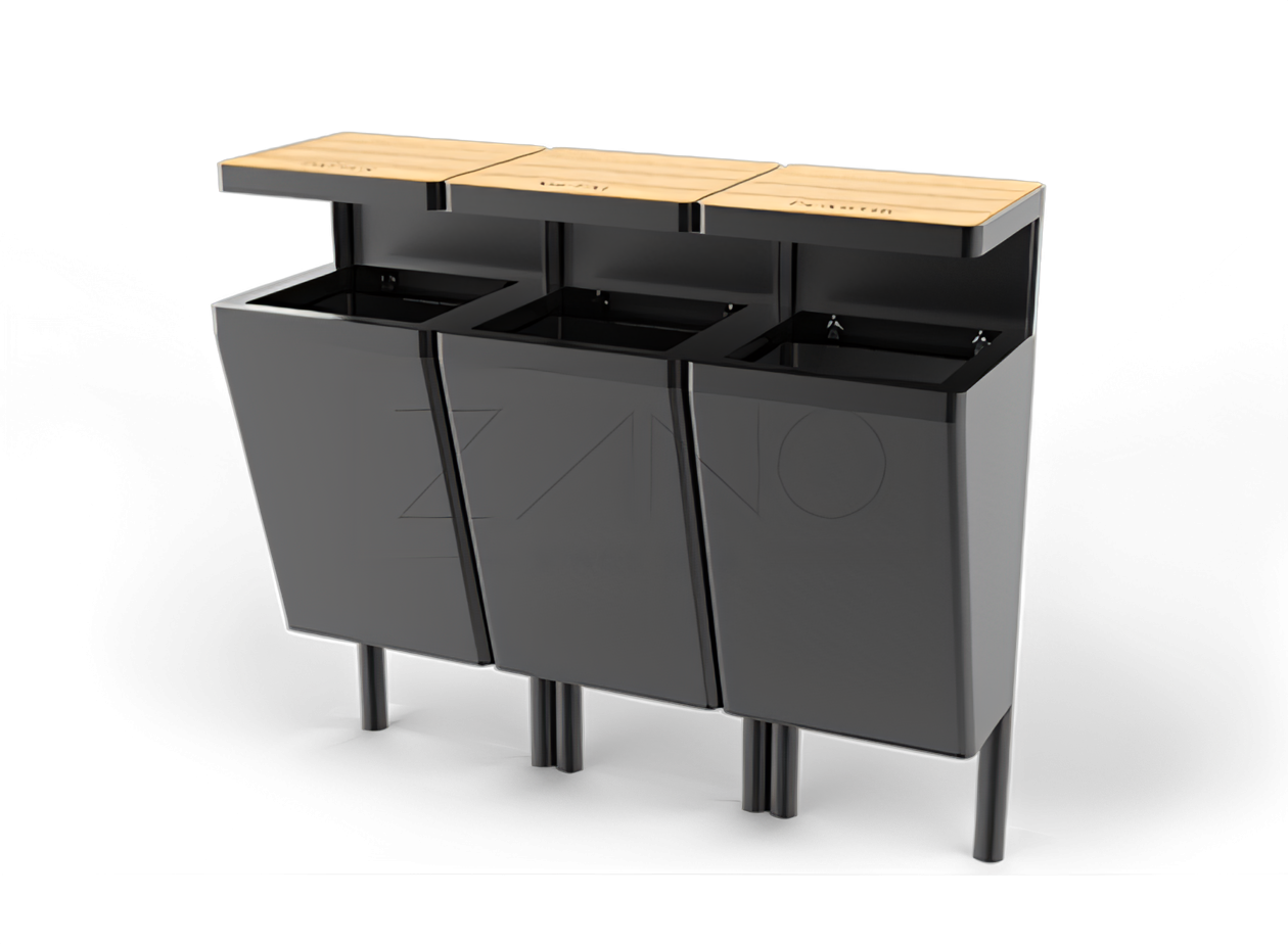 Poubelle Scandik de recyclage 15.046 Poubelle Scandik de recyclage 15.046 | ZANO Mobilier urbain