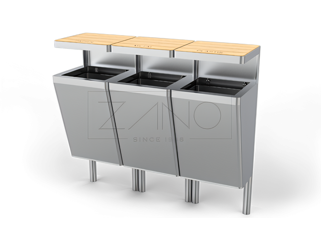 Poubelle Scandik de recyclage 15.046 Poubelle Scandik de recyclage 15.046 | ZANO Mobilier urbain