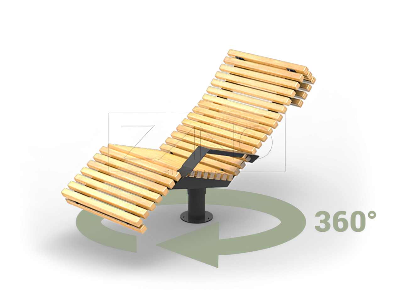 Chaise longue urbain pivotante 02.525.1 chaise-longue-urbain-pivotante