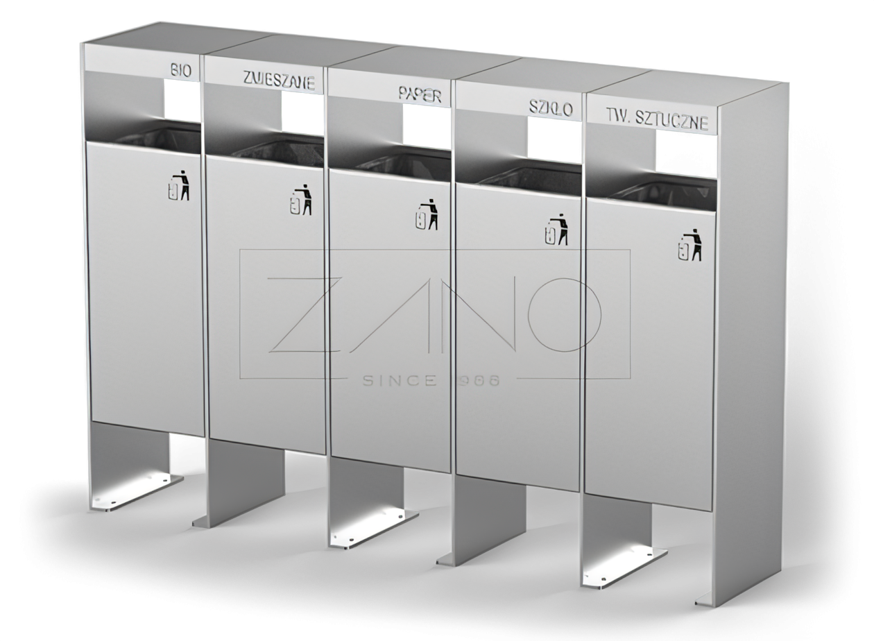 La poubelle de recyclage en acier inoxydable La poubelle de recyclage en acier inoxydable