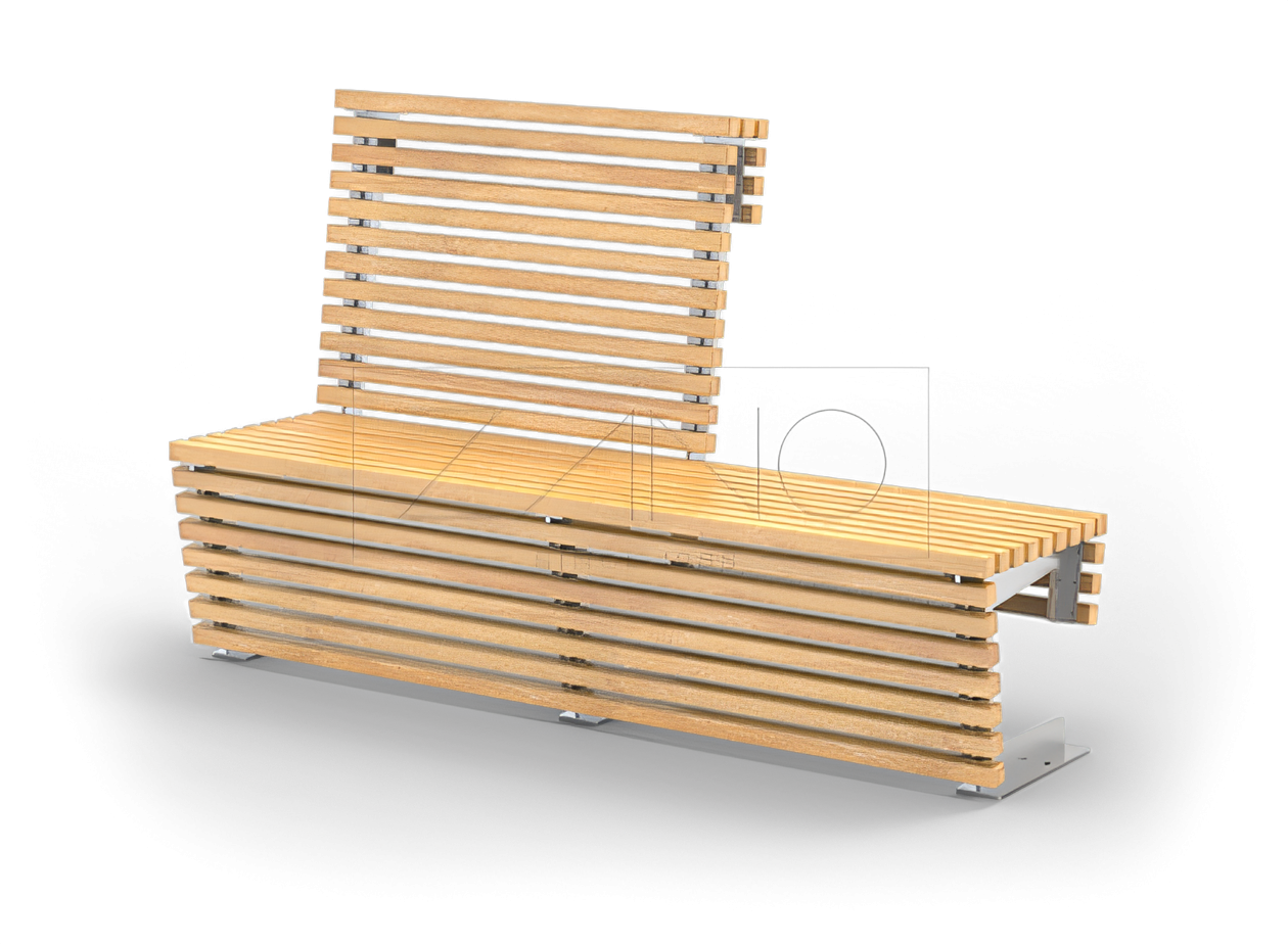 Banc public modulaire inox Flash Banc modulaire