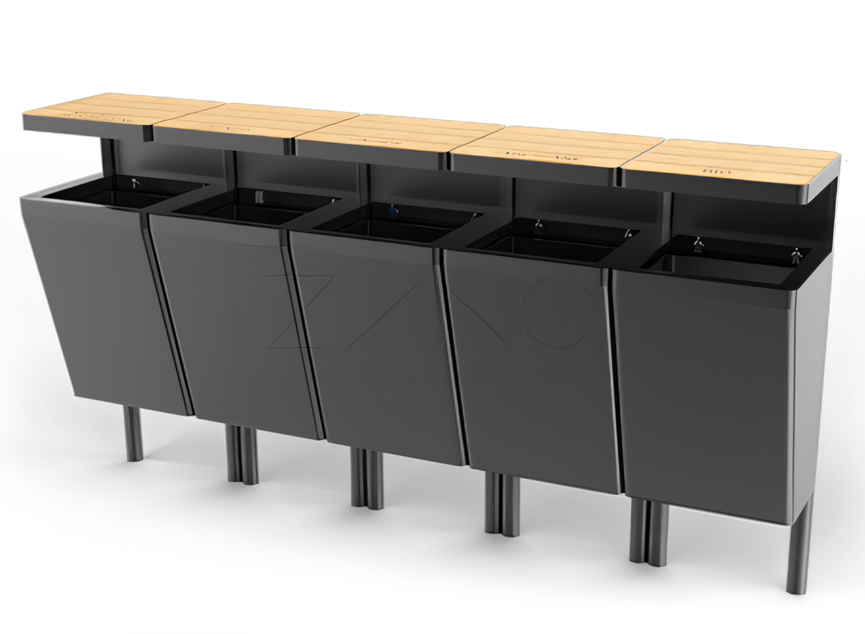 Poubelle Scandik de recyclage 15.546 Poubelle Scandik de recyclage 15.546 | ZANO Mobilier urbain