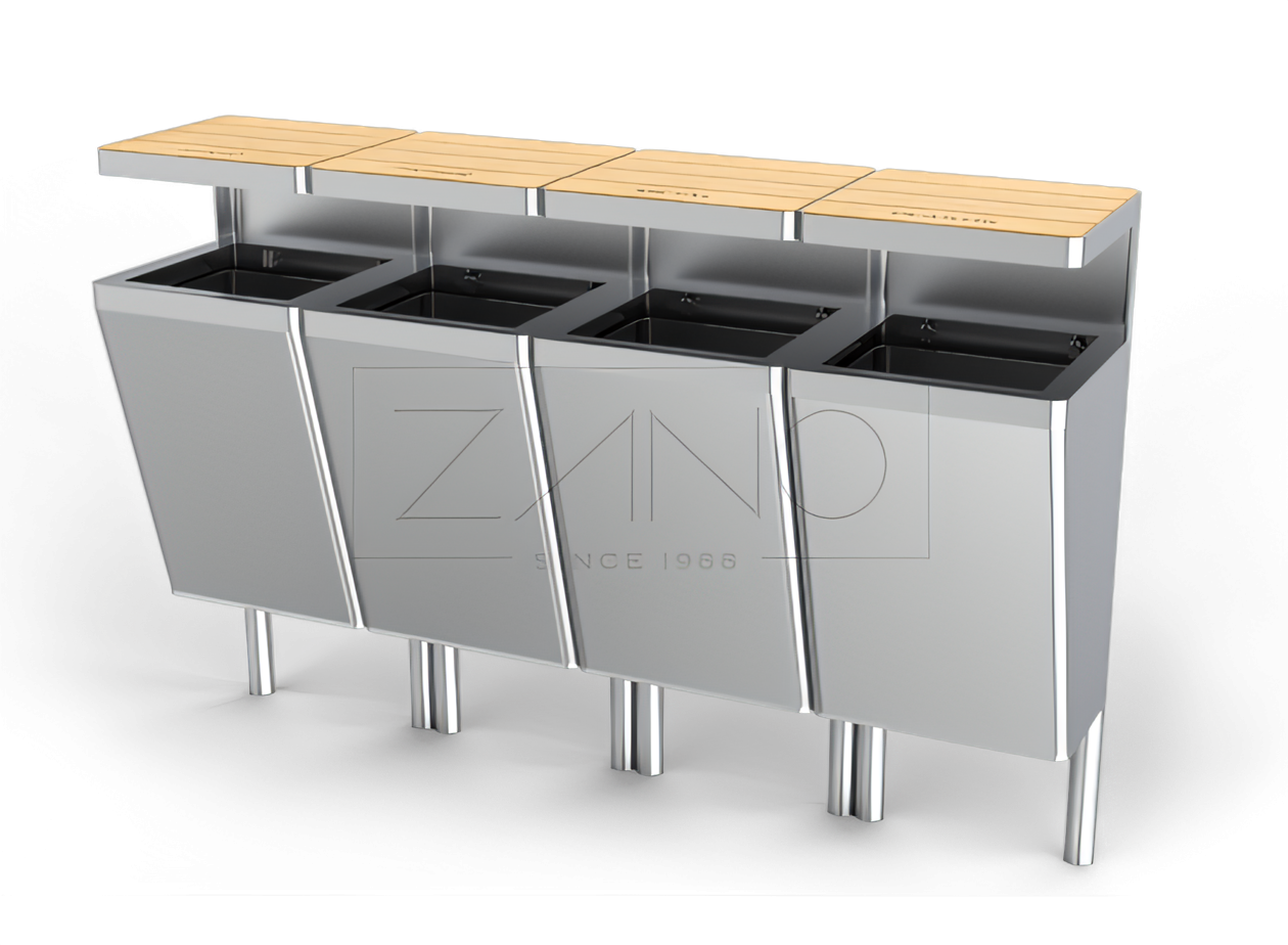Poubelle Scandik de recyclage 15.446 Poubelle Scandik de recyclage 15.446 | ZANO Mobilier urbain