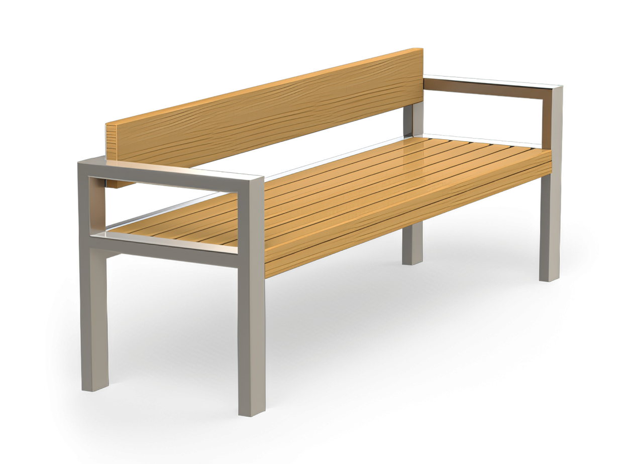 banc public en inox et bois Latis Banc urbain fabricant