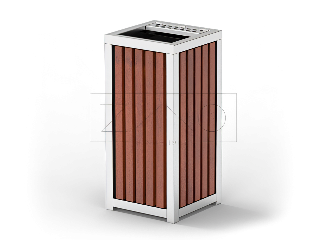 corbeille lattes de bois