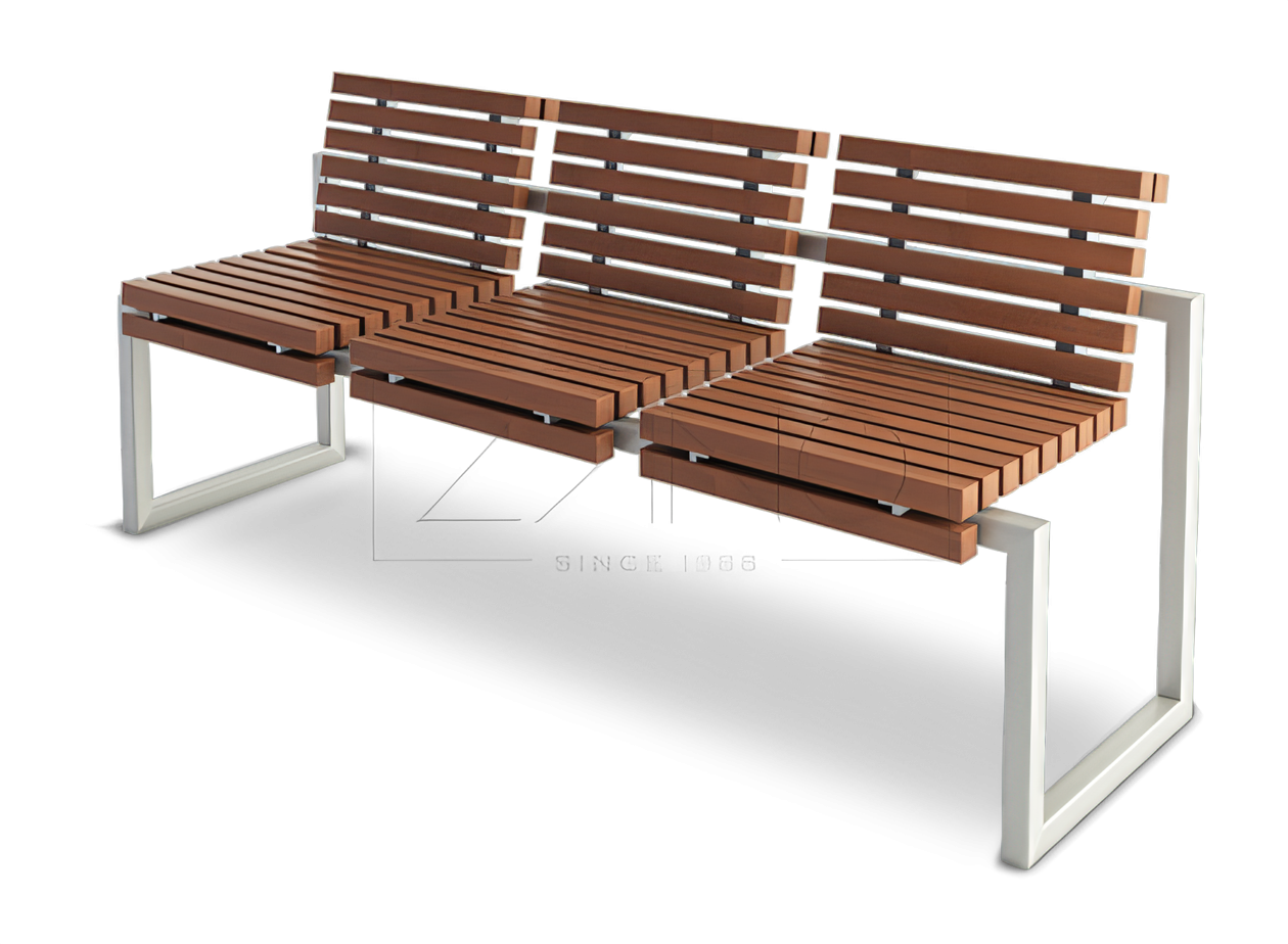 banc de ville inox bois