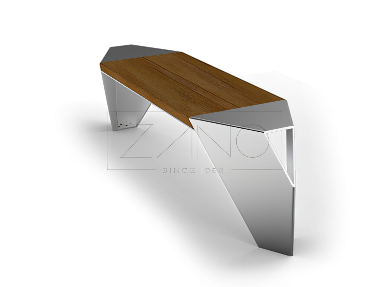 Banc IVO en acier inoxydable | ZANO Mobilier urbain Banc IVO en acier inoxydable | ZANO Mobilier urbain