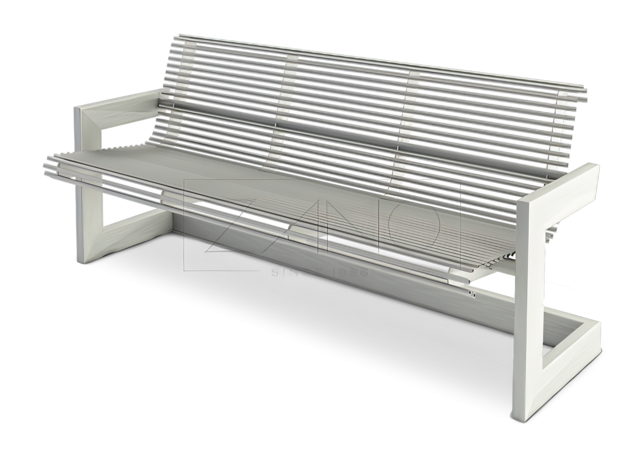 banc en tubes d'inox