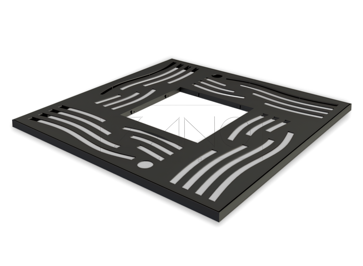 grille d'arbre carrée Neptun grille d'arbre découpe laser