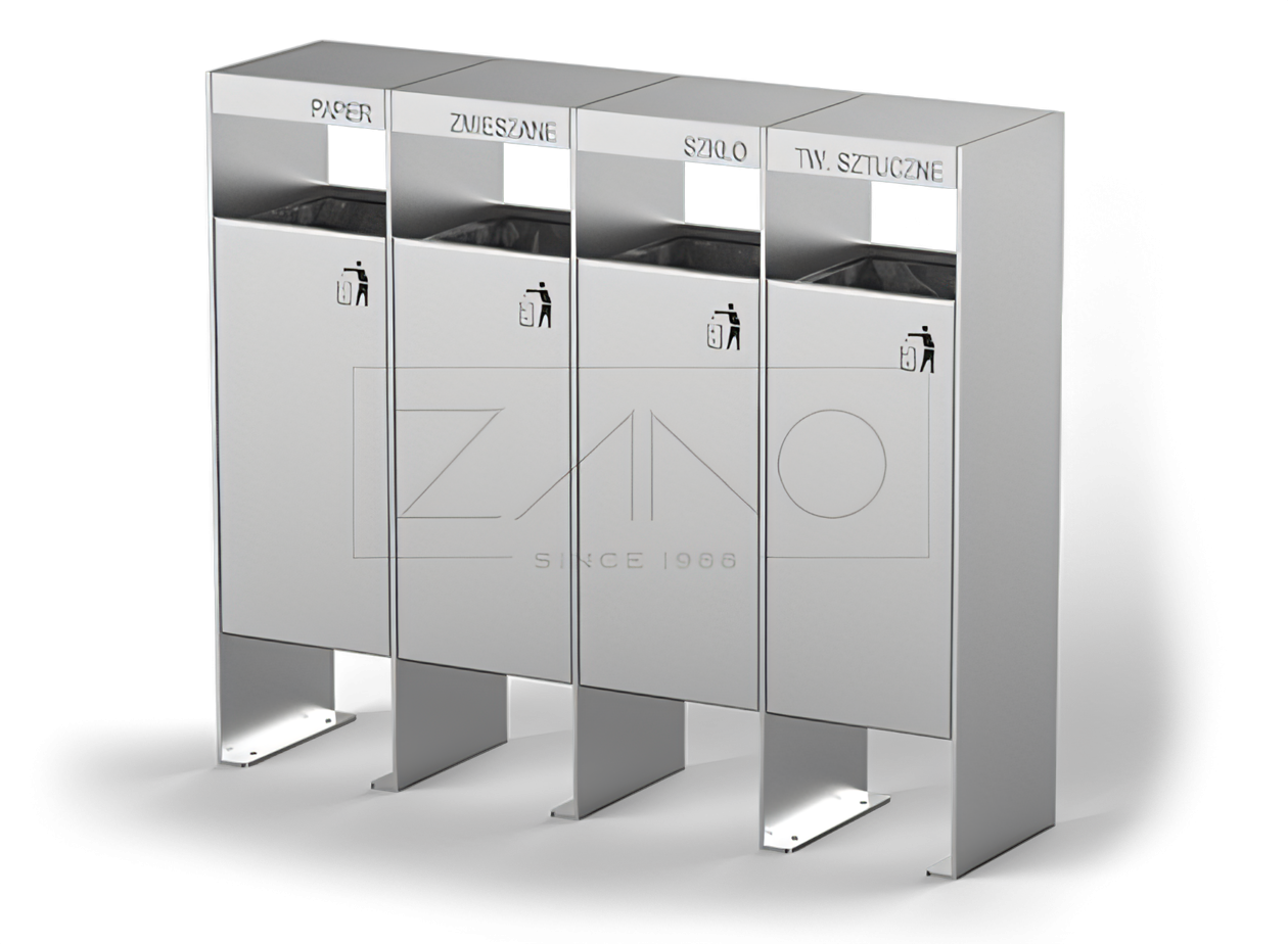 La poubelle de recyclage en acier inoxydable La poubelle de recyclage en acier inoxydable