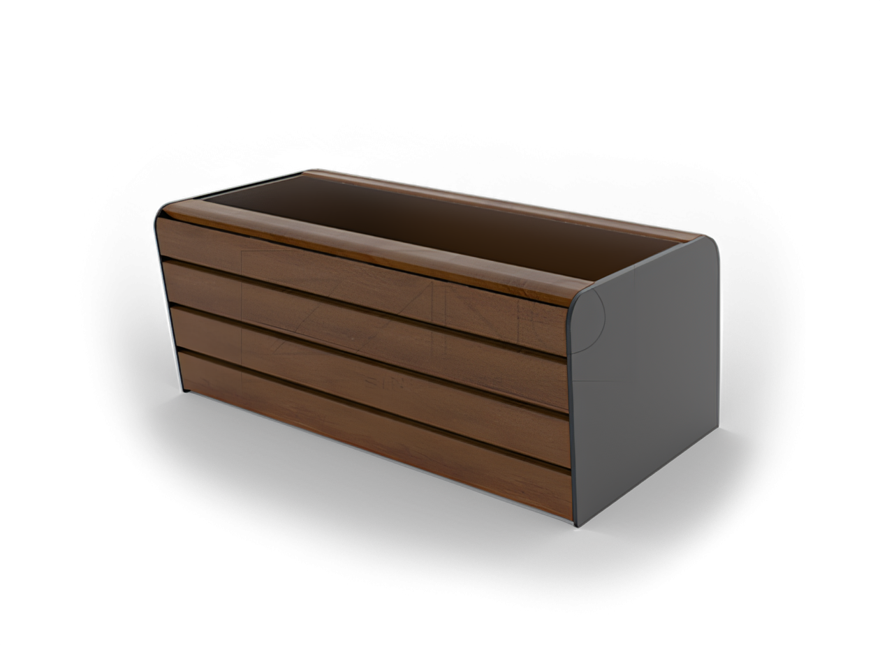 Jardinière Soft en acier noir 1M | ZANO Mobilier urbain Jardinière Soft en acier noir 1M | ZANO Mobilier urbain