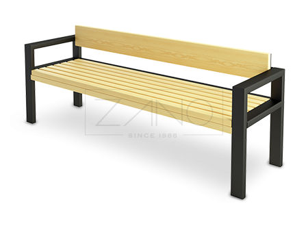 banc acier et bois