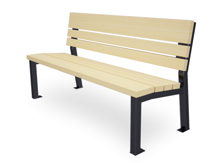 Mobilier urbain banc bois