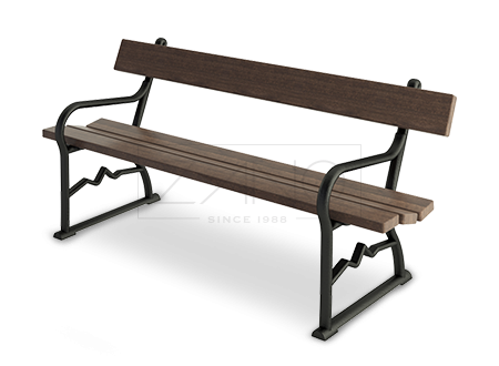 Banc public à l'ancienne