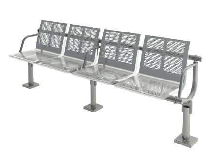 banc en tubes d'inox