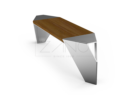 Banc IVO en acier inoxydable | ZANO Mobilier urbain