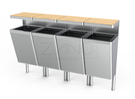 Poubelle Scandik de recyclage 15.446 | ZANO Mobilier urbain