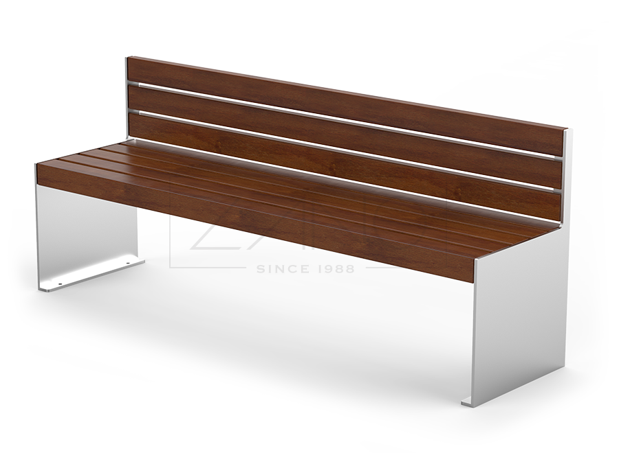 Mobilier urbain banc bois