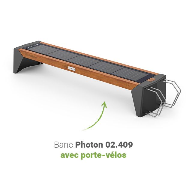 Banc Photon 02-409 avec porte velos