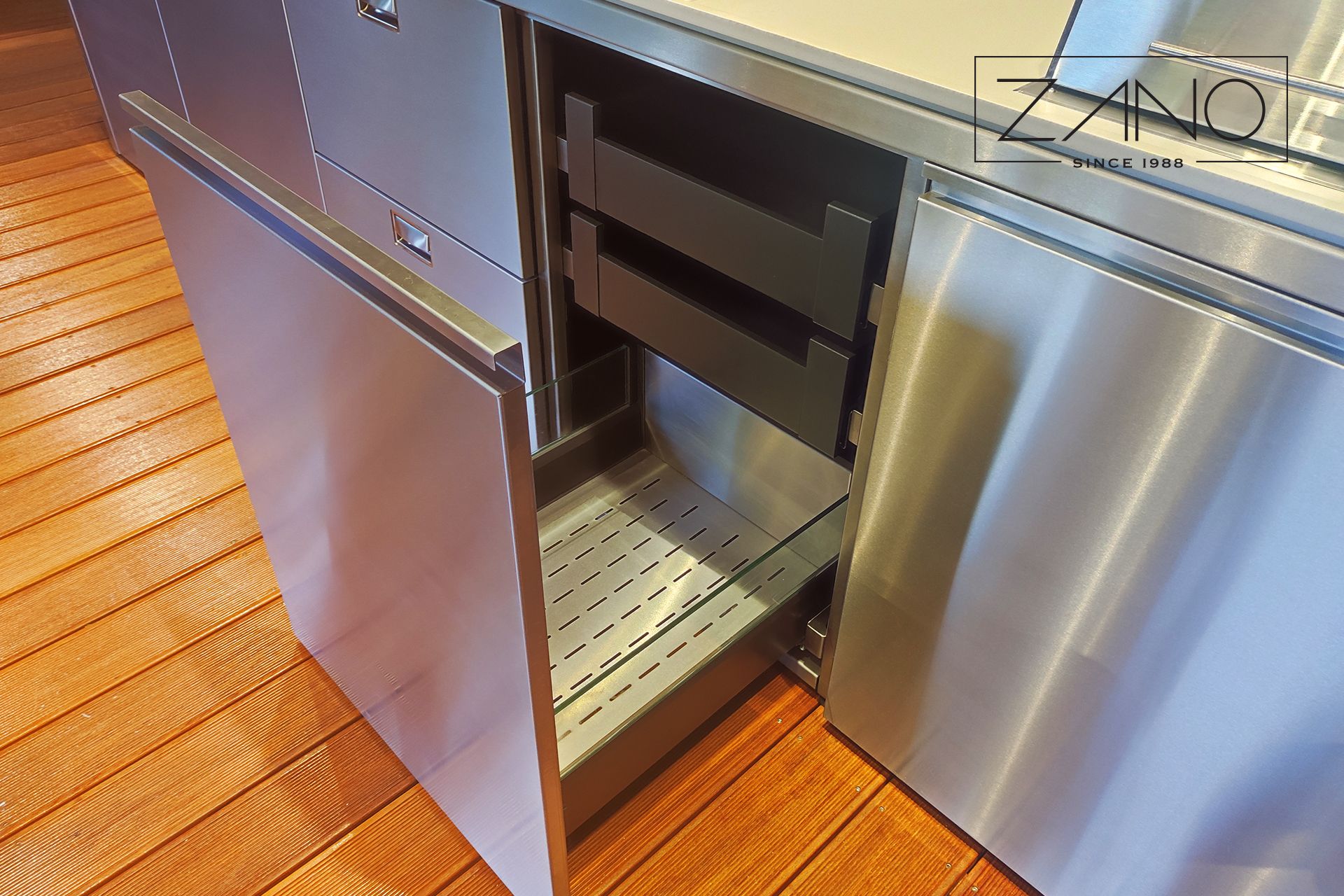 Armoire de cuisine en acier inoxydable