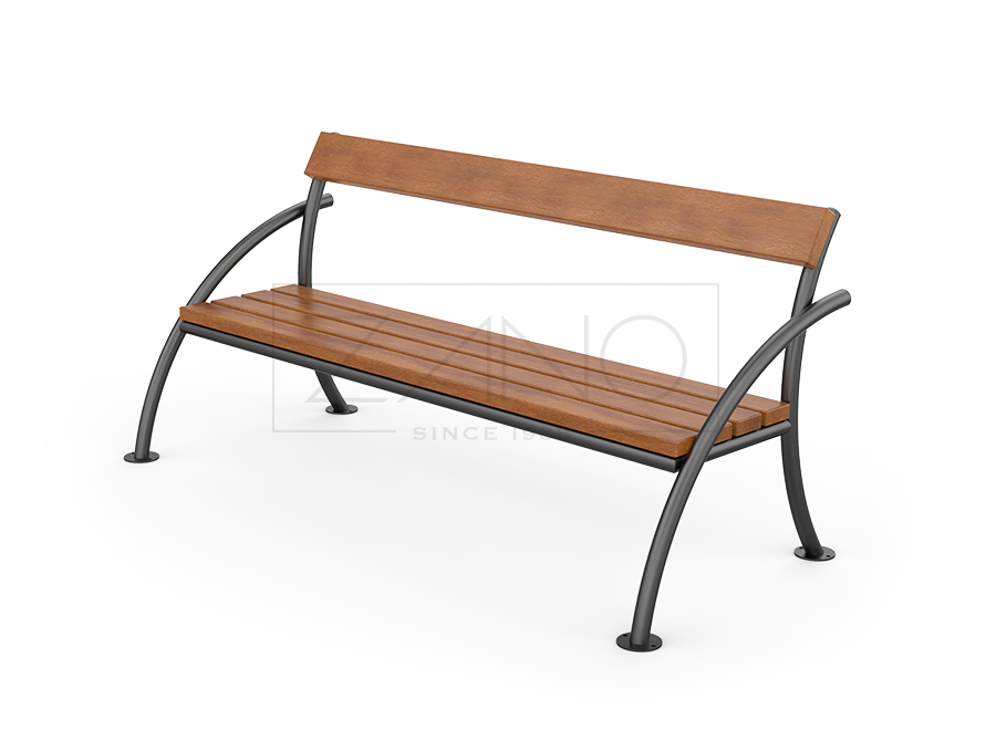 Banc urbain Flex avec dossier