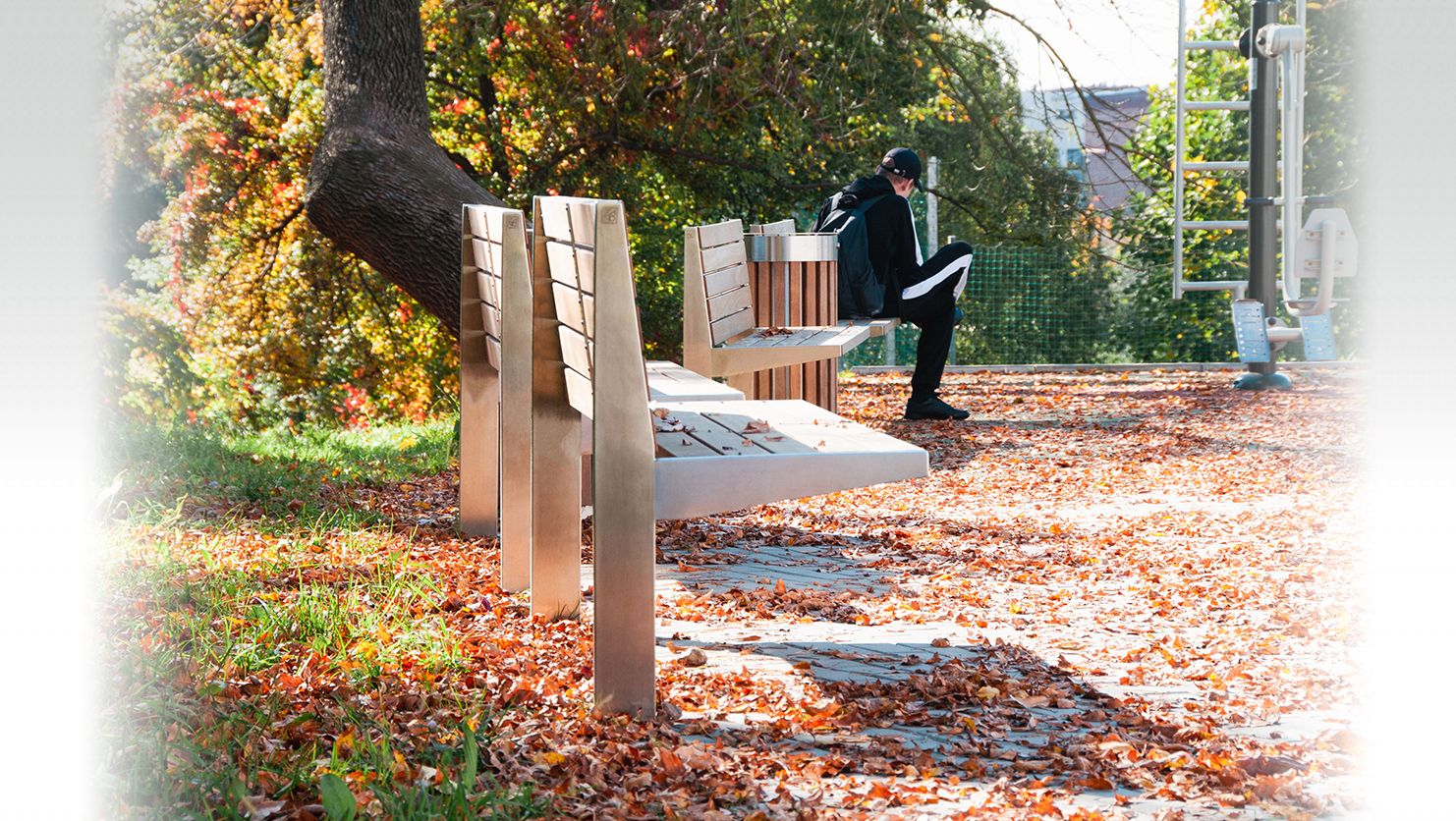 Bancs de parc en acier Amicus